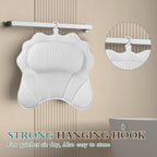 Bath Pillow RUVINCE Ergonomic Luxury Bathtub Pillow with Head,Neck, Shoulder and Back Support, 4D Bath Pillows for tub with 6 Powerful Suction Cups, Fits All Bathtub White