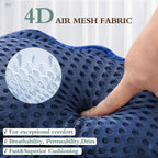 Bath Pillow RUVINCE Ergonomic Luxury Bathtub Pillow with Head,Neck, Shoulder and Back Support, 4D Bath Pillows for tub with 6 Powerful Suction Cups, Fits All Bathtub Blue