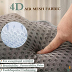 Bath Pillow RUVINCE Ergonomic Luxury Bathtub Pillow with Head,Neck, Shoulder and Back Support, 4D Bath Pillows for tub with 6 Powerful Suction Cups, Fits All Bathtub Grey